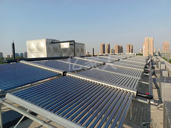 河北某学校太阳能加空气能联合智能热水系统
