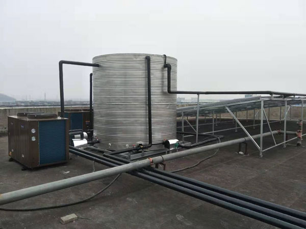 宜兴卡司通职工浴室太阳能加空气源热水工程